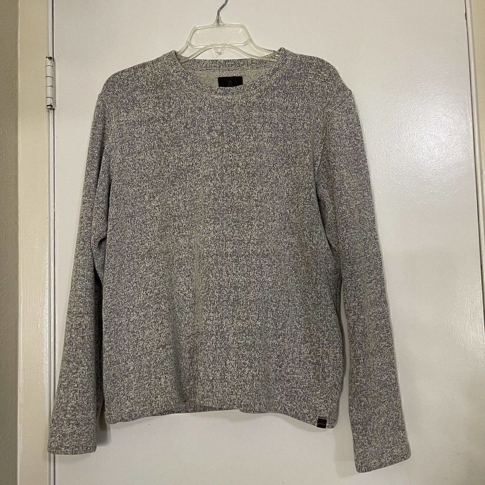 prAna Tweed ivory knit cotton blend pullover sweater size medium